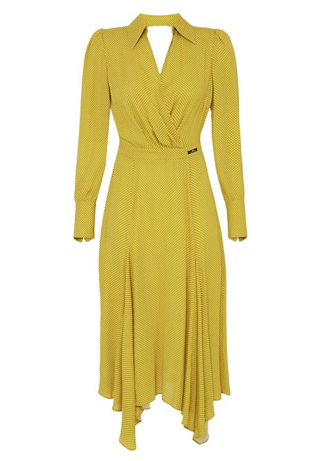 Abito Elisabetta Franchi donna AB865552E2 DK5 curry burro a pois ELISABETTA FRANCHI | Abiti | AB865552E2DK5